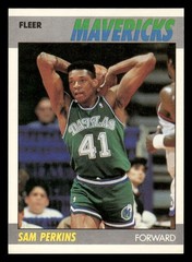 1987-88 Fleer Basketball Card #84 Sam Perkins