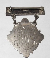 RARE 1895 Half Mile Run Track Field Race Pin Award Charm John Frick NY Medal