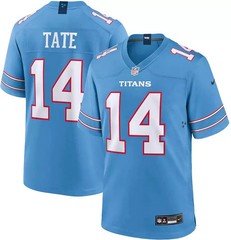 Carnell #14 Tate Titans MEN Light Blue Stitched Jersey