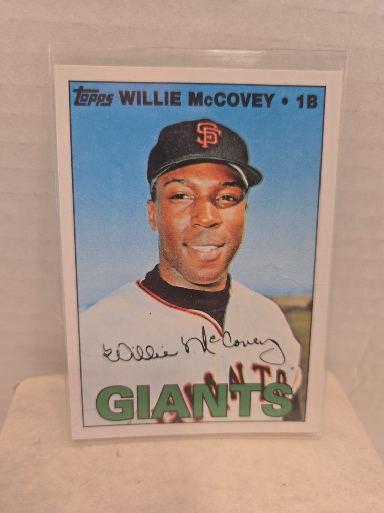 2010 Topps #480 Willie McCovey 1967 Baseball Card Mom Threw Original Back Giants