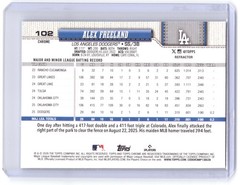 2026 Topps Chrome Baseball #102 Alex Freeland Refractor Rookie Card RC