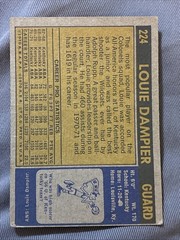 Topps 1970-71 Louie Dampier #224 Kentucky Colonels ABA Basketball Card Base