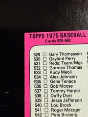 1975 Topps Mini #646 Checklist: 529-660 EX O/C UNMARKED