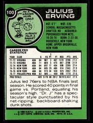 1977-78 Topps Julius Erving #100 Philadelphia 76ers HOF *Excellent* NICE!