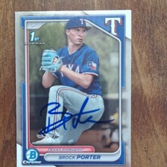 Brock Porter 1st Bowman Chrome Auto IP CPA-BP Texas Rangers RC