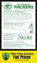 2017 GB Packers Police Ashwaubenon Public Safety Ha Ha Clinton-Dix #16 Packers