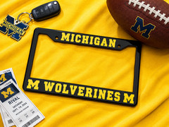 Michigan Wolverines License Plate Frame Cover – Black – EliteAuto3K