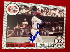 LIMITED to 52 GEORGE FOSTER Signed 1977 MVP HOME RUN SET 7/27/77 Card #32 of 52