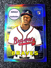 2018 Ronald Acuna Jr Topps Heritage Chrome Purple Refractor Rookie #THC-580 RC💜