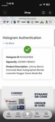 Johnny Bench Cincinnati Reds Signed Blonde Louisville Slugger Game Model Bat