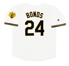Barry Bonds 1992 Pittsburgh Pirates Men&rsquo;s Home White Cooperstown Jersey w/ Patch