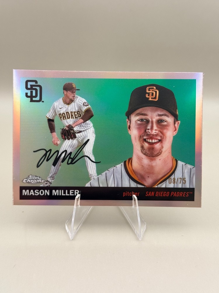 2025 Topps Chrome Platinum Mason Miller Rose Gold /75 Padres
