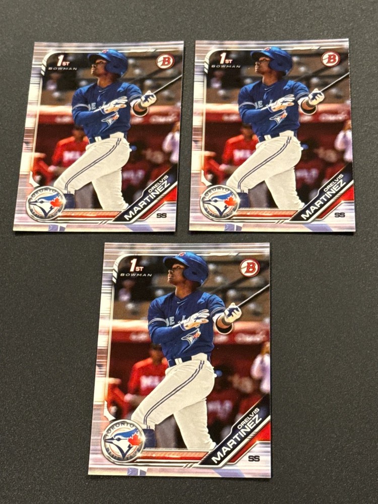 2019 Bowman Baseball Orelvis Martinez BP-69 1st Bowman Prospects Card Lot (3) NM