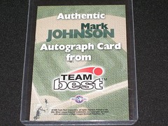 MARK JOHNSON SIGNED AUTOGRAPHED ROOKIE CERTIFIED CARD