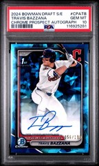 2024 Bowman Draft Sapphire #CPA-TB 1st Prospect Auto Travis Bazzana /199 PSA 10