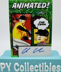 2026 Leaf Vivid Baseball – Animated Laser Auto Cole Carlon #AA-CC2 Blue Jays 8/8