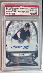2010 Chris Sale Bowman Sterling Prospects Auto
