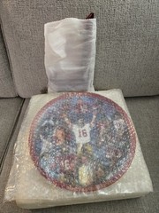 Danbury Mint Joe Montana Large 12 Inch Career Statistics Plate # AC- 7851……