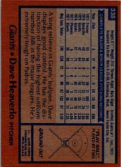 1978 Topps #338 Dave Heaverlo San Francisco Giants EX
