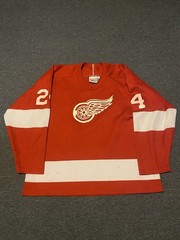 Bob Probert 1980s Detroit Red Wings Hockey Jersey CCM Cosby Size Large Flaws