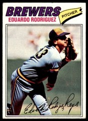 1977 TOPPS EDUARDO RODRIGUEZ . MILWAUKEE BREWERS #361