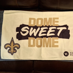 New Orleans Saints Home Sweet Dome Rally Towel NFL Football White Black Gold