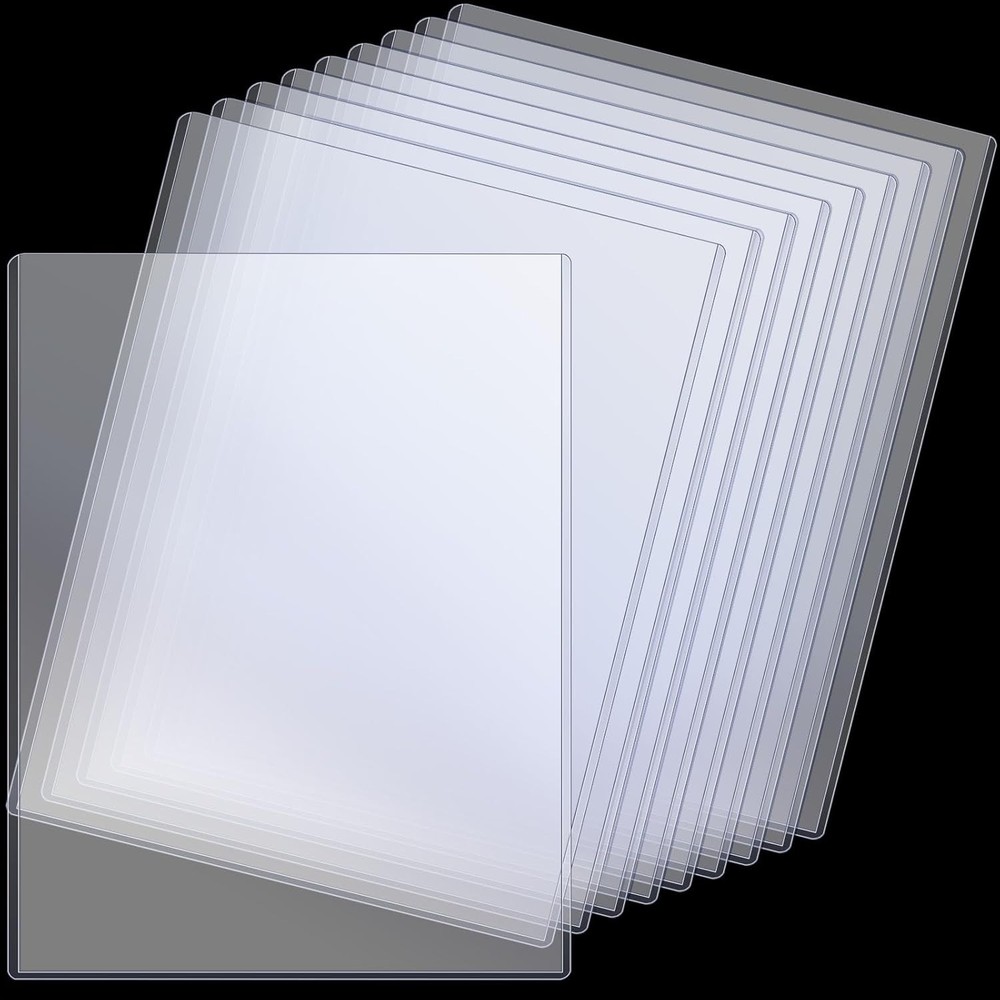 10 Pcs 8 1/2&Prime; X 11&Prime; Rigid Print Protectors Clear Rigid Sleeve Plastic Paper Page