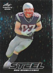 2023 Leaf Trinity Mega Box – Steel Rob Gronkowski #S-69 Silver Stars & Dots