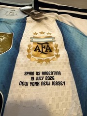Authentic Argentina Home Messi #10 World Cup Final Match Print XL BNWT