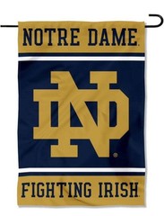 Notre Dame Fighting Irish GARDEN FLAG 12” X 18” Notre Dame Garden Flag