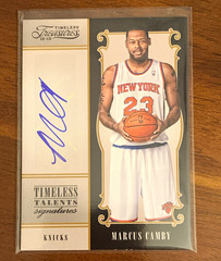 Panini Timeless Treasures Marcus Camby Timeless Talents Auto #49 #148/199