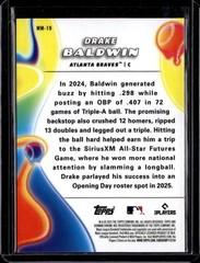 2025 Bowman Chrome #MM-19 Drake Baldwin Melt Mashers