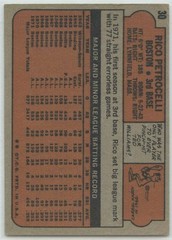 1972 TOPPS BASEBALL #30 RICO PETROCELLI BOSTON RED SOX VG-EX RAW B210905