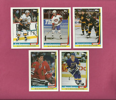 1991-92 TOPPS TEAM SCORING LEADERS GLOSSY INSERT SET