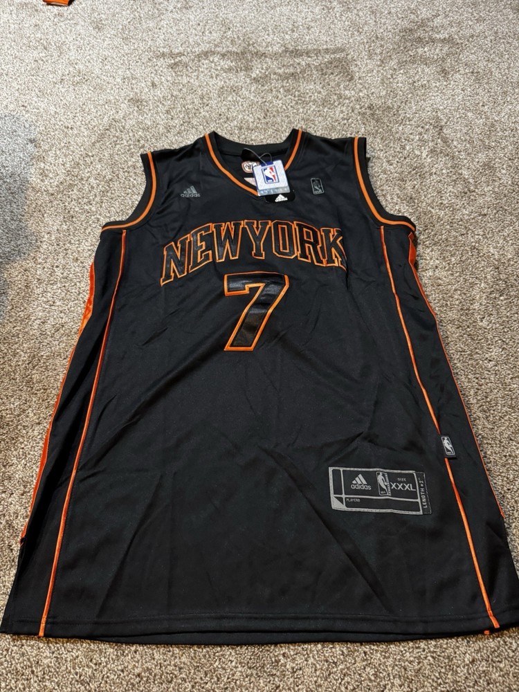 NEW YORK NICKS CARMELO ANTHONY BLACK AND ORANGE Adidas JERSEY MEN&rsquo;s 3XL NEW!