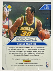George McGinnis 2023-24 Panini Donruss Elite Impact Impressions Auto Red /49