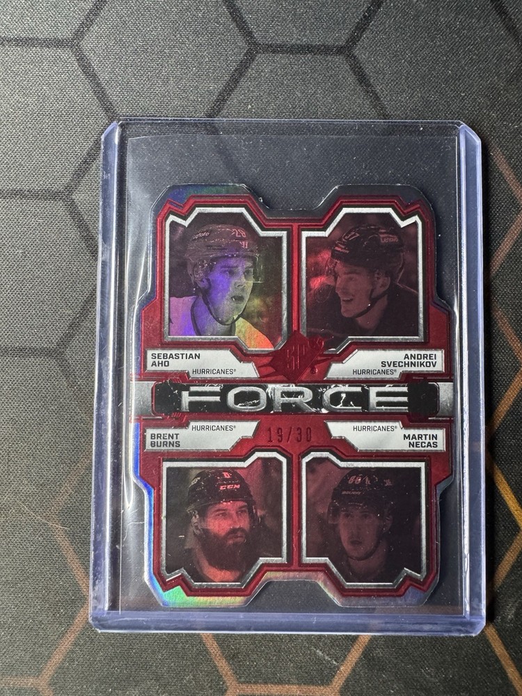 SPX 23/24 Force Red /30 Aho, Burns, Necas, Svechnikov #SF-ASBN