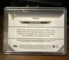 2021 Eddie Murray Topps Triple Threads HOF 1/3 Baltimore Orioles Bat
