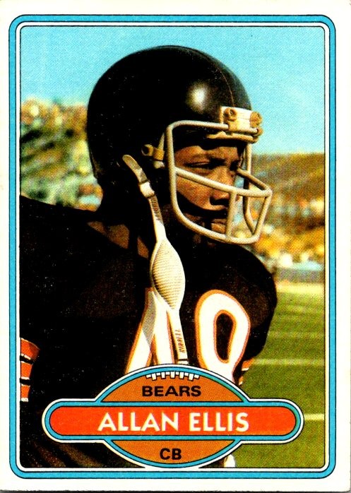 Football 1980 Topps #63 Allan Ellis Chicago Bears