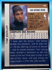 Tim Duncan 1998-99 Topps NBA Basketball #49 San Antonio Spurs EX+