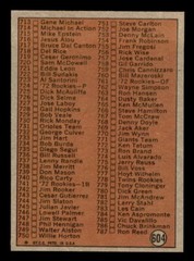 1972 Topps Baseball #604 6th Series Checklist (657-787) NM/MT *d5