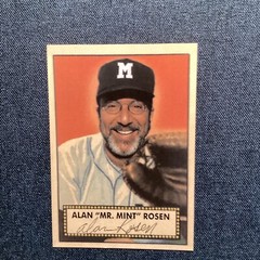1952 Topps Style Alan Rosen Mr Mint Signed Autographed Baseball Card Deceased
