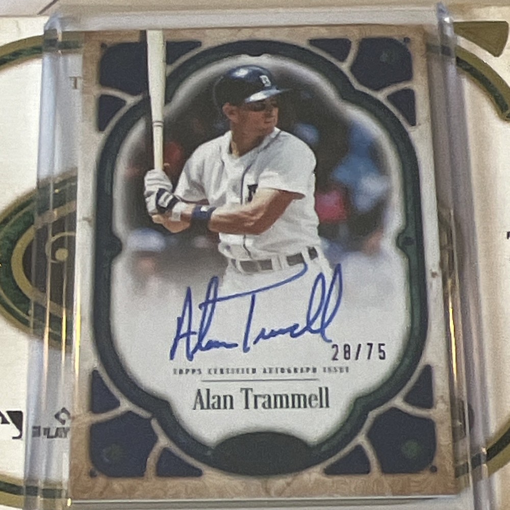 Topps Tier One Alan Trammell Tigers Tier One Autograph Card T1A-AT 28/75 2026