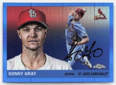 2025 Topps Chrome Platinum #139 Sonny Gray Blue Prism Refractors