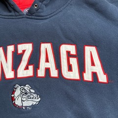 Vintage Gonzaga Bulldogs Hoodie XL Navy College NCAA Champs Sweatshirt