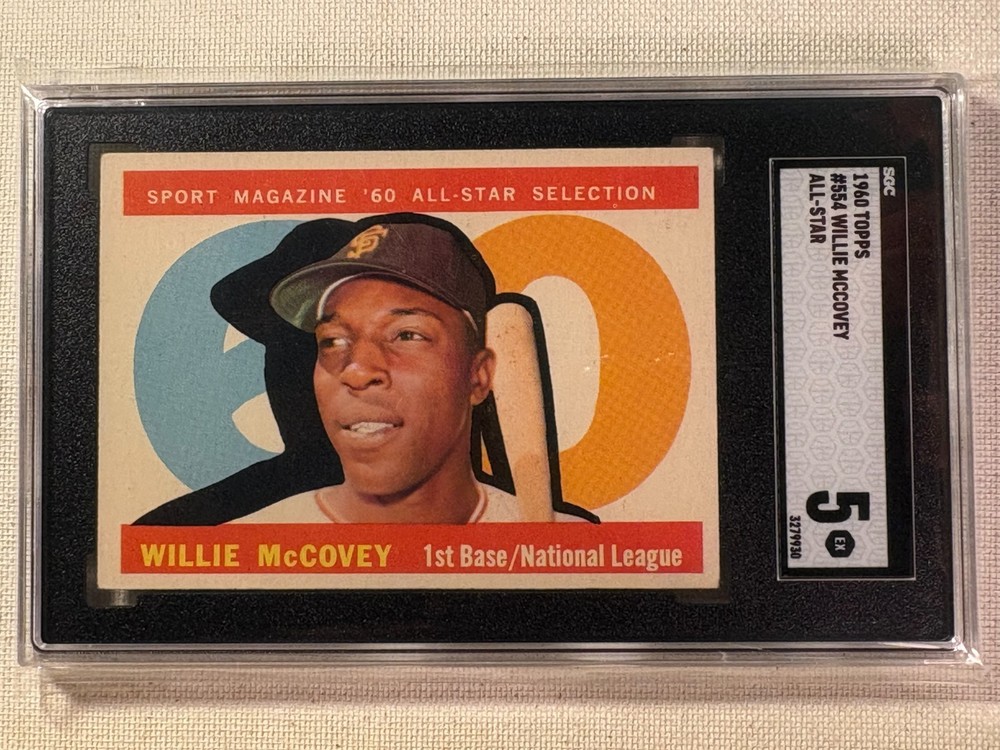 1960 Topps High #554 Willie McCovey NL AS All-Star RC/Rookie Giants HOF SGC 5 EX