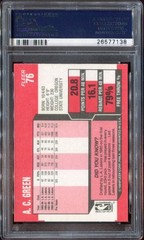 1989 FLEER #76 A.C. GREEN LAKERS PSA 8