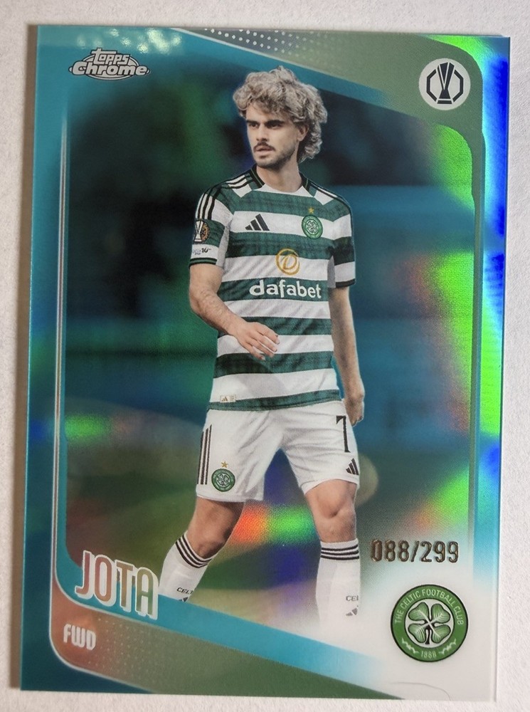 2026 Topps Chrome Jota Celtic FC UEFA Europa League #30 Serial Numbered /299