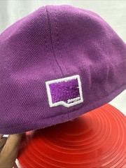 NEW ERA FITTED CAP HAT INVISIBLE STRIPES PROMOTIONAL MTV ABDC PURPLE 7 3/8 NEW