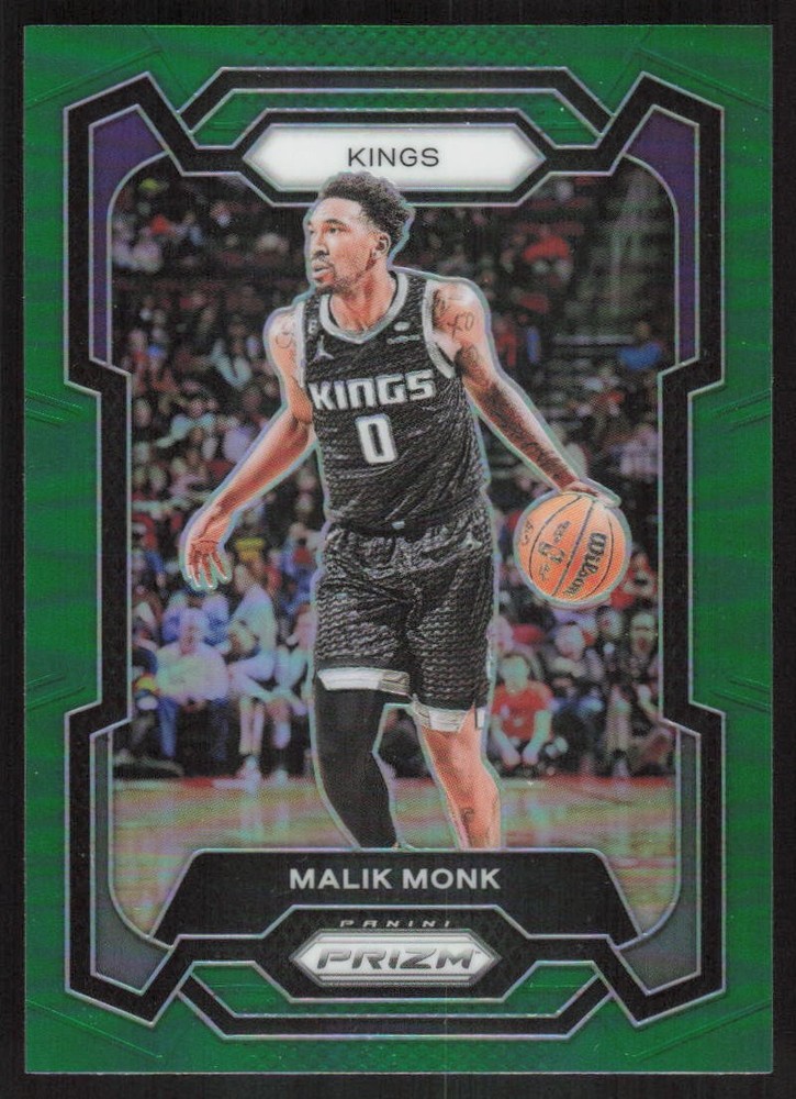 2023-24 Panini Prizm Prizms Green Malik Monk #71 Sacramento Kings